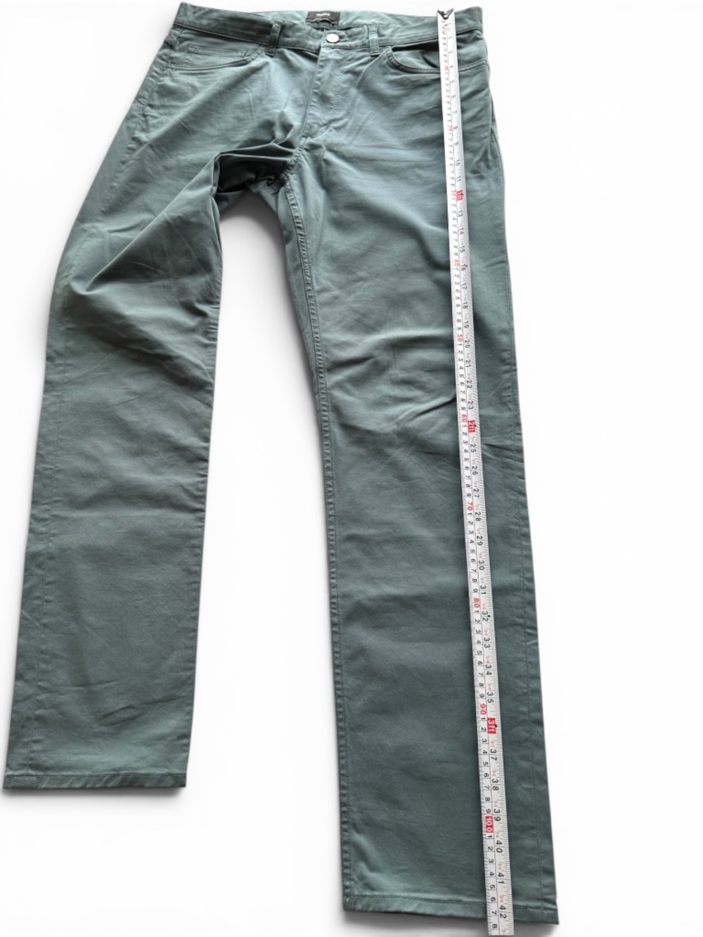 THEORY Haydin Straight Slim Fit Green Jeans Pants Men’s 34 Stretch - Picture 9 of 10
